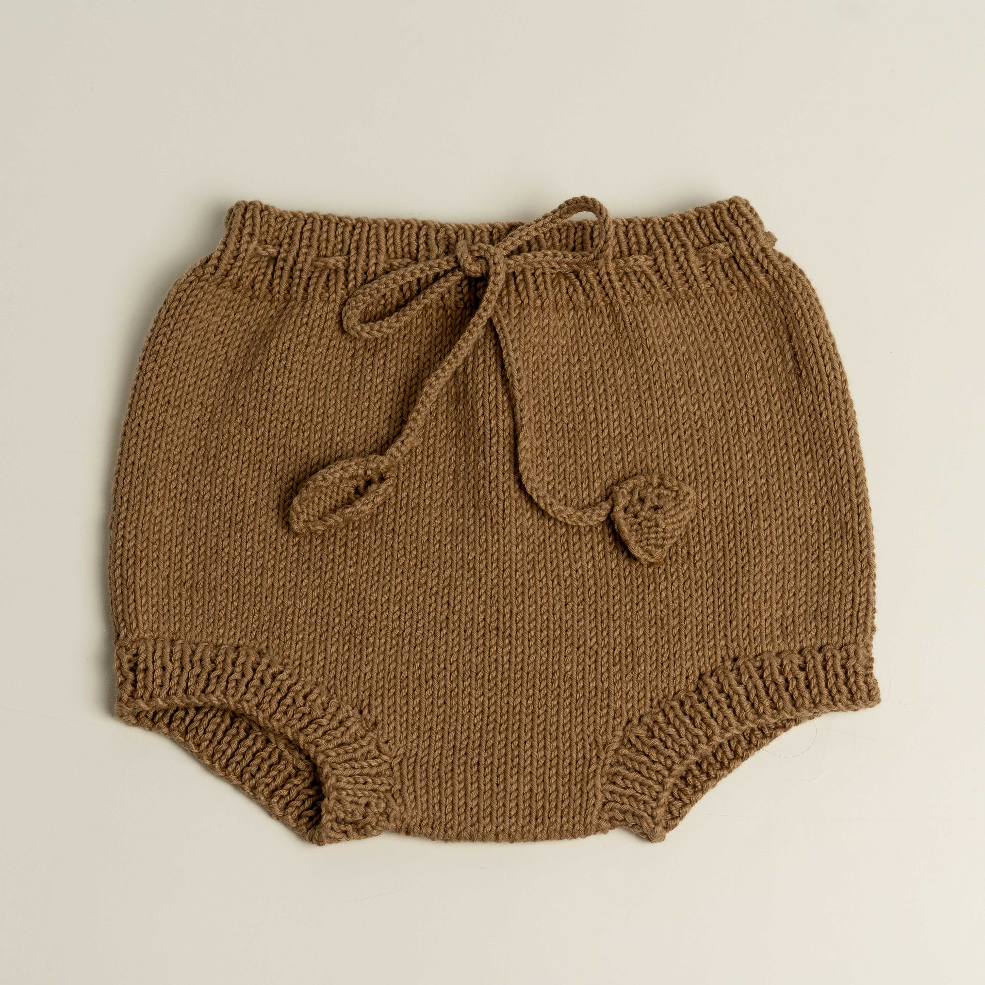 Knit Shorts-Brown
