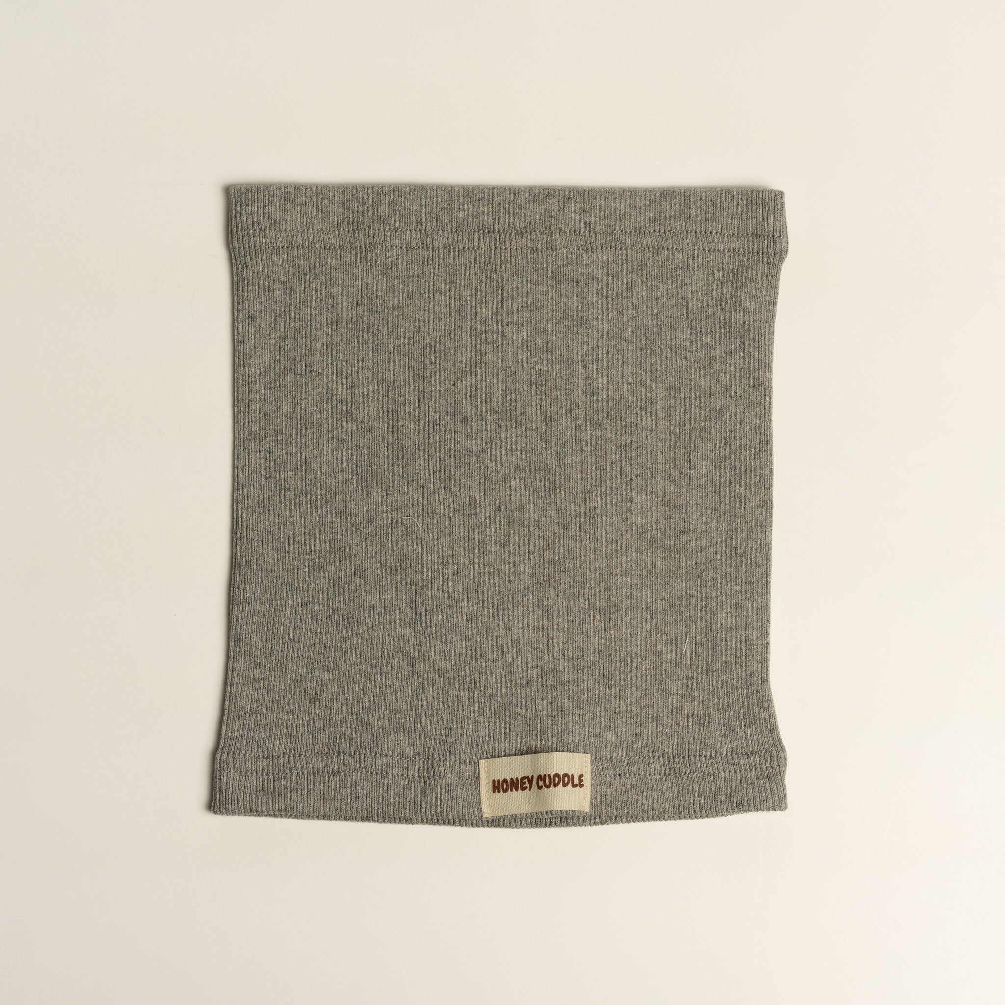 Organic Cotton Ribbed Neck Warmer - Gray