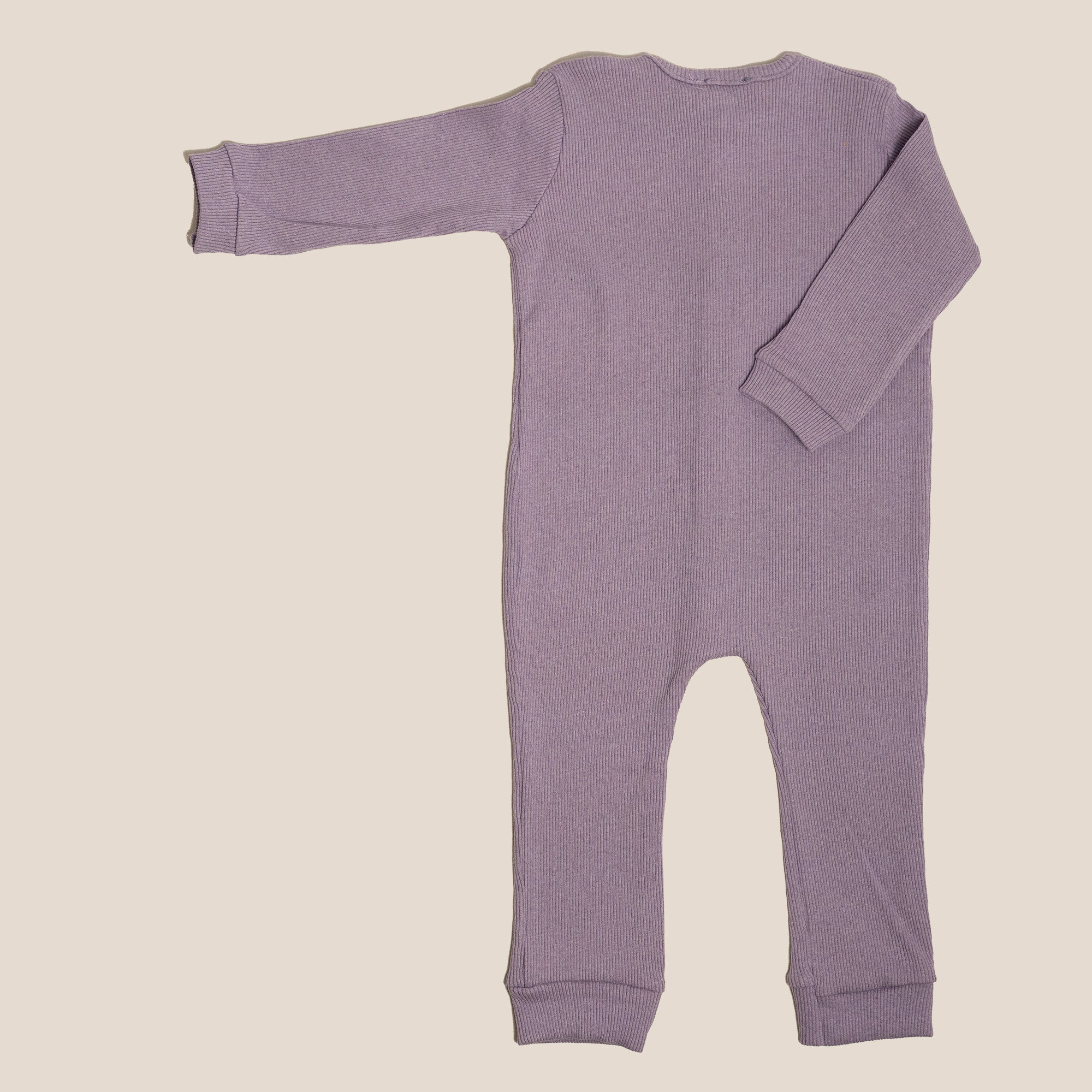 Organic Cotton Front Button Jumpsuit - Lilac