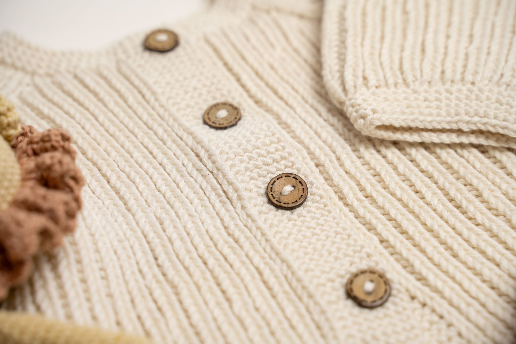Knit Cardigan - Bootie Set - Cream