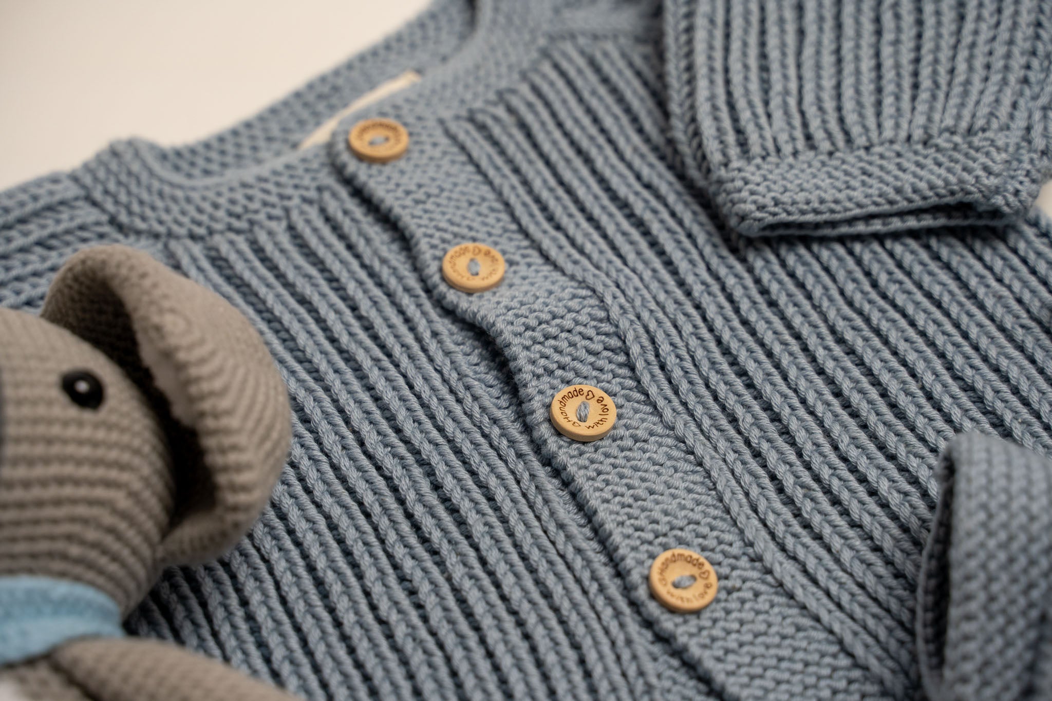 Knit Cardigan - Bootie Set - Blue