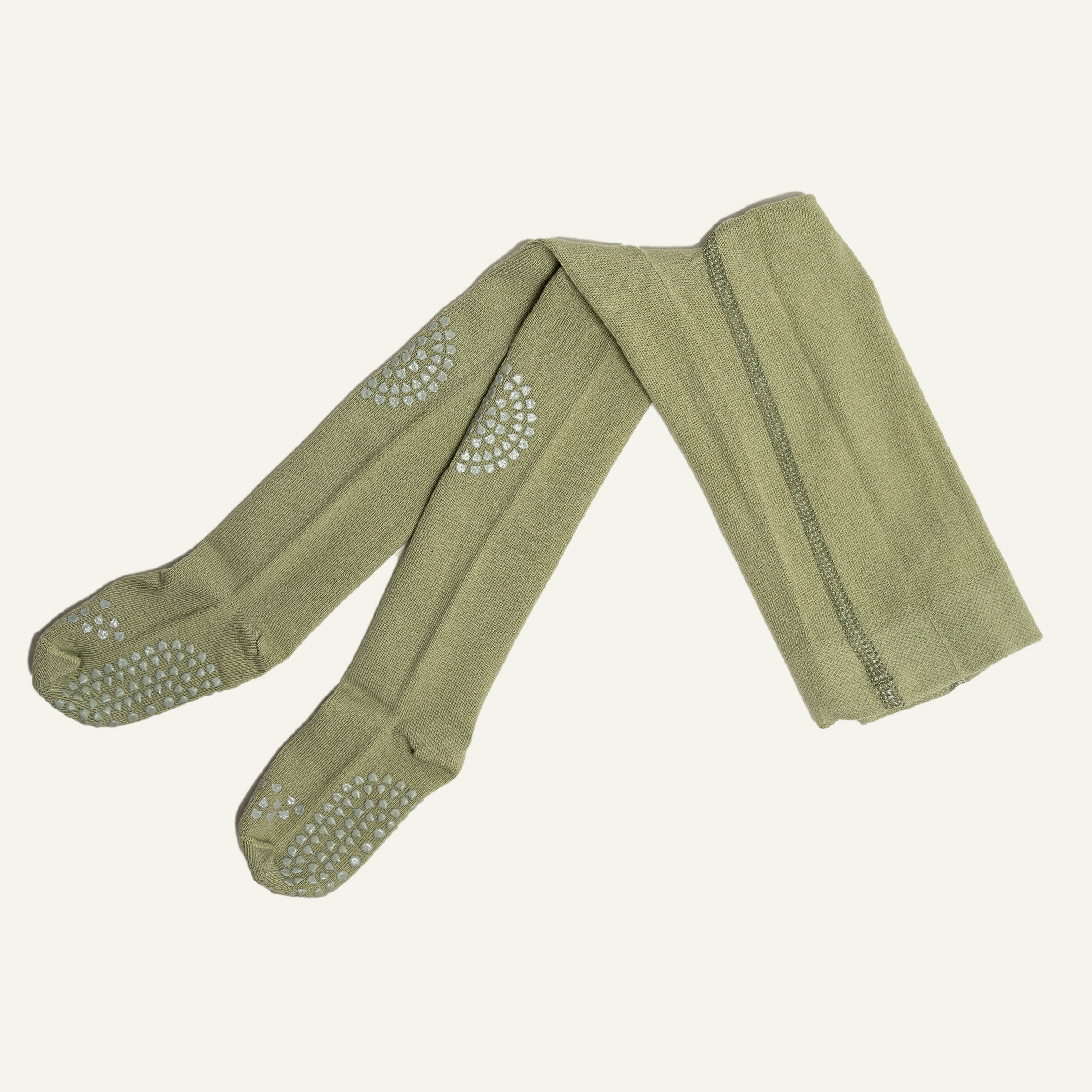 Non-Slip Cotton Tights - Light Green