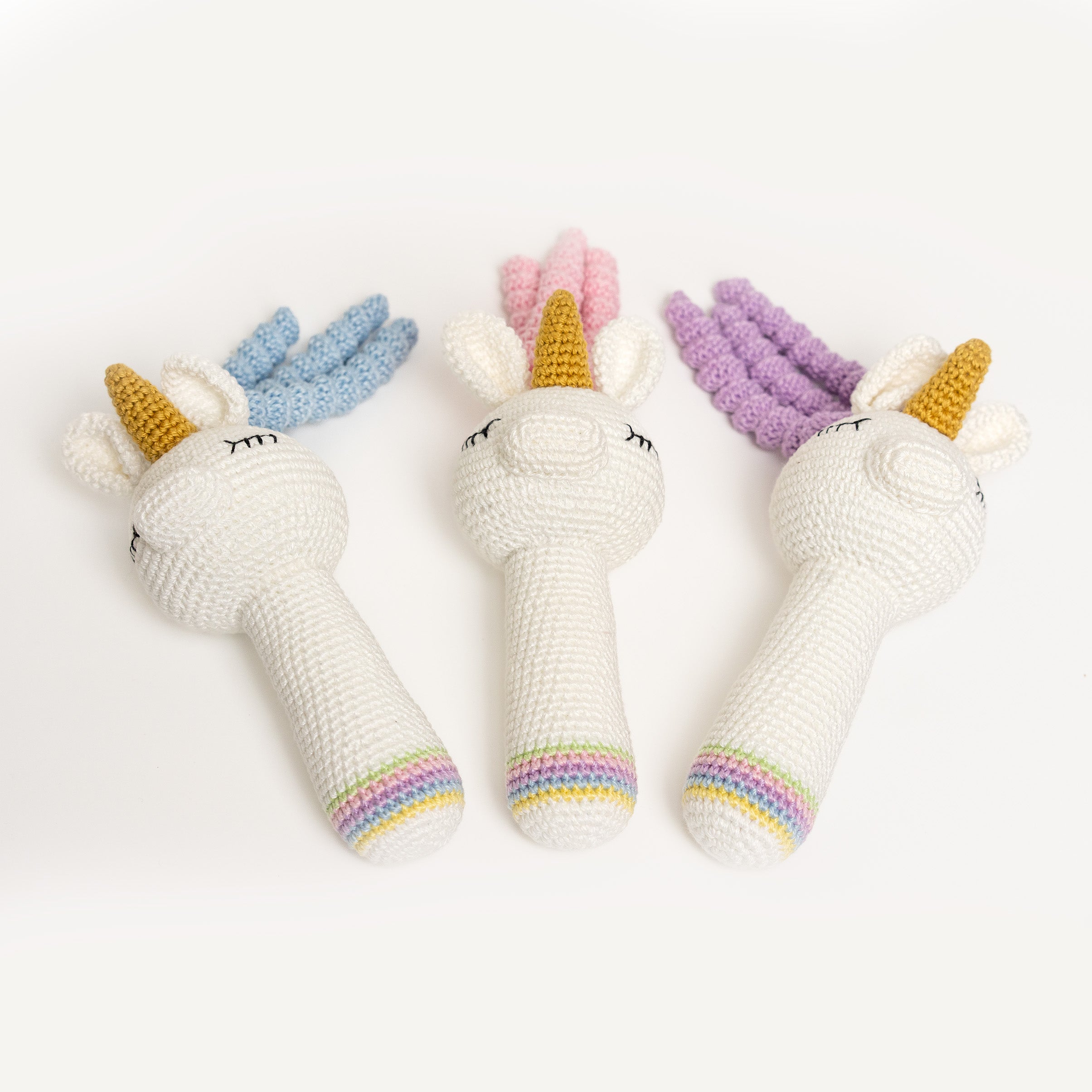 Crochet Unicorn Rattle - Pink