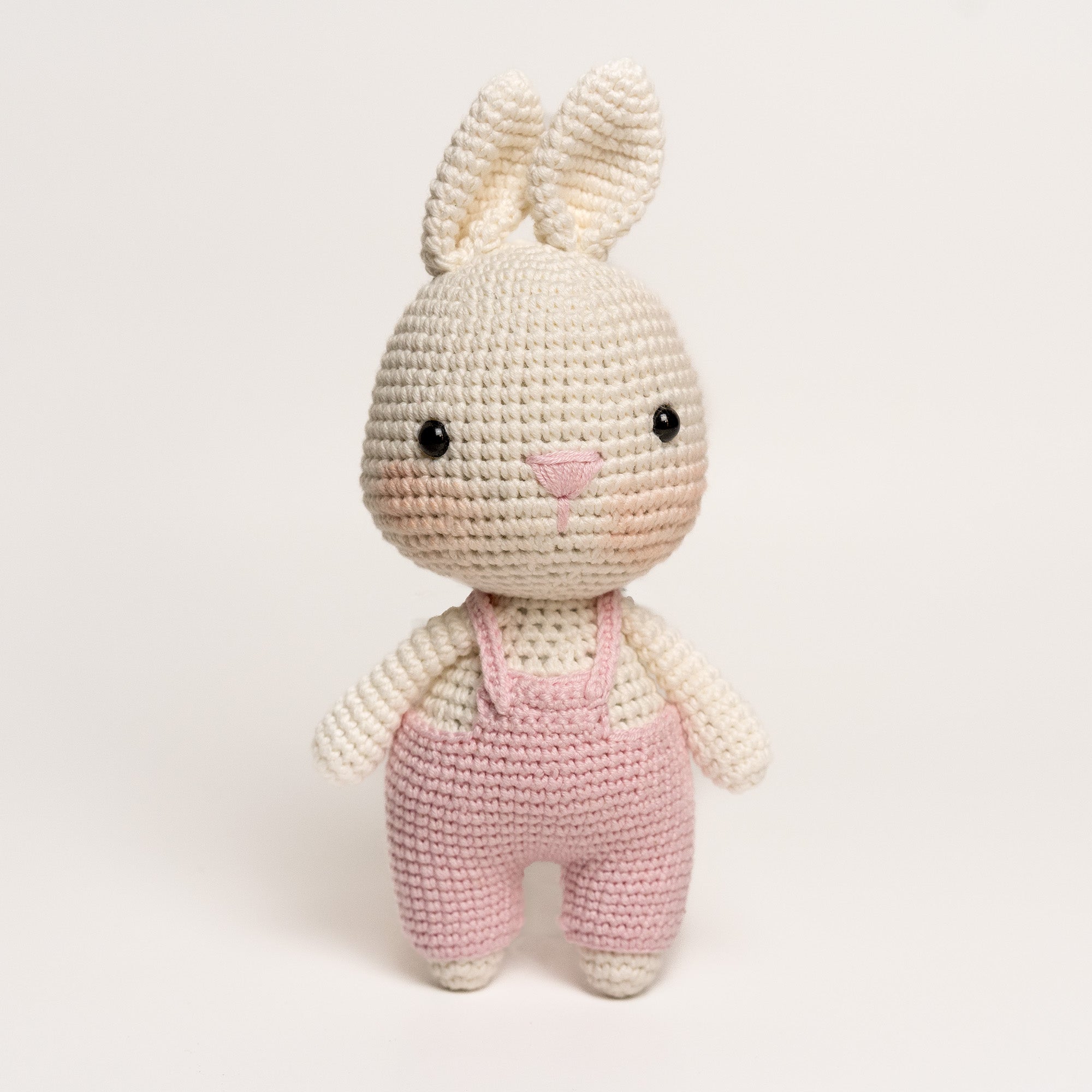 Crochet Rabbit with Jumpsuit Toy - Pink