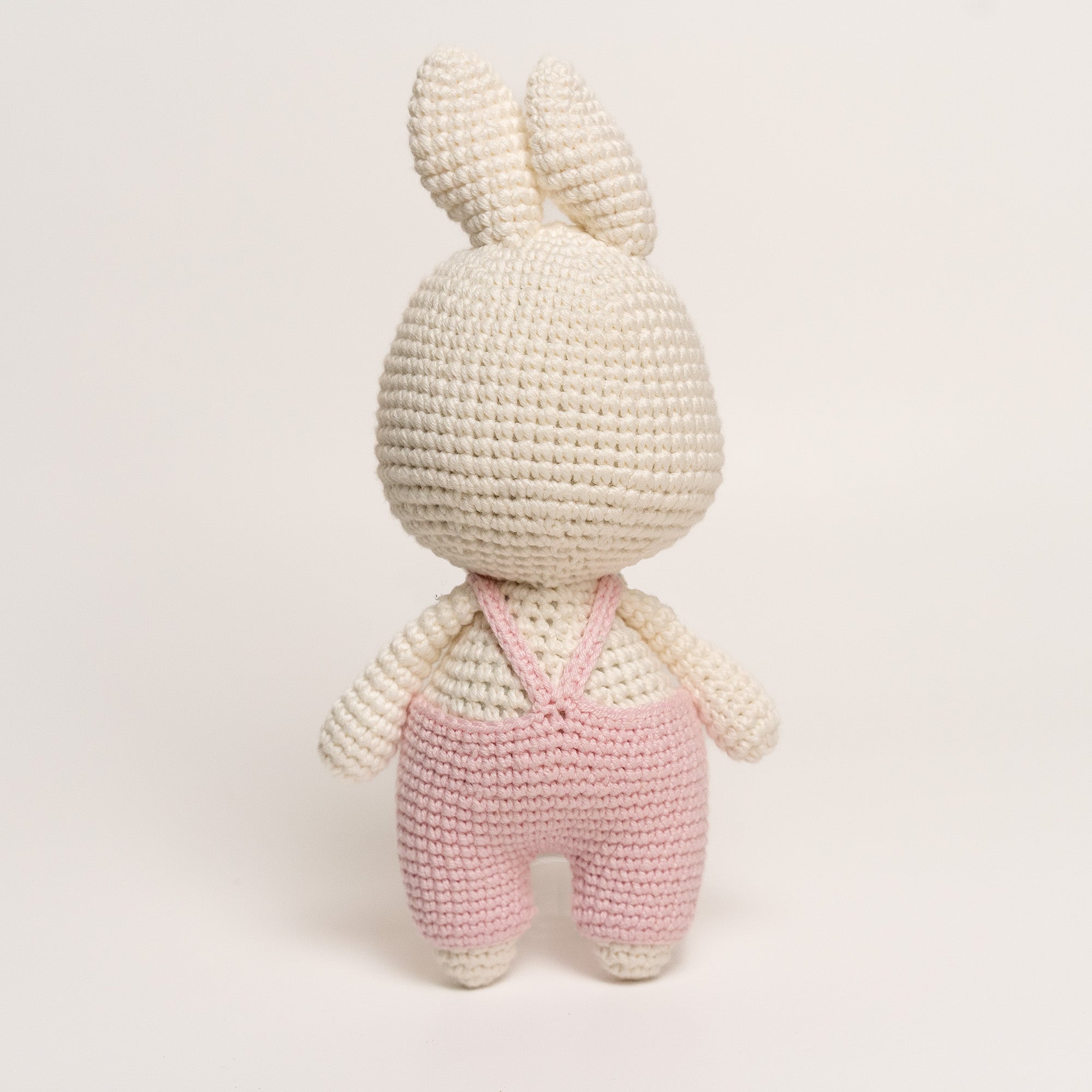 Crochet Rabbit with Jumpsuit Toy - Pink