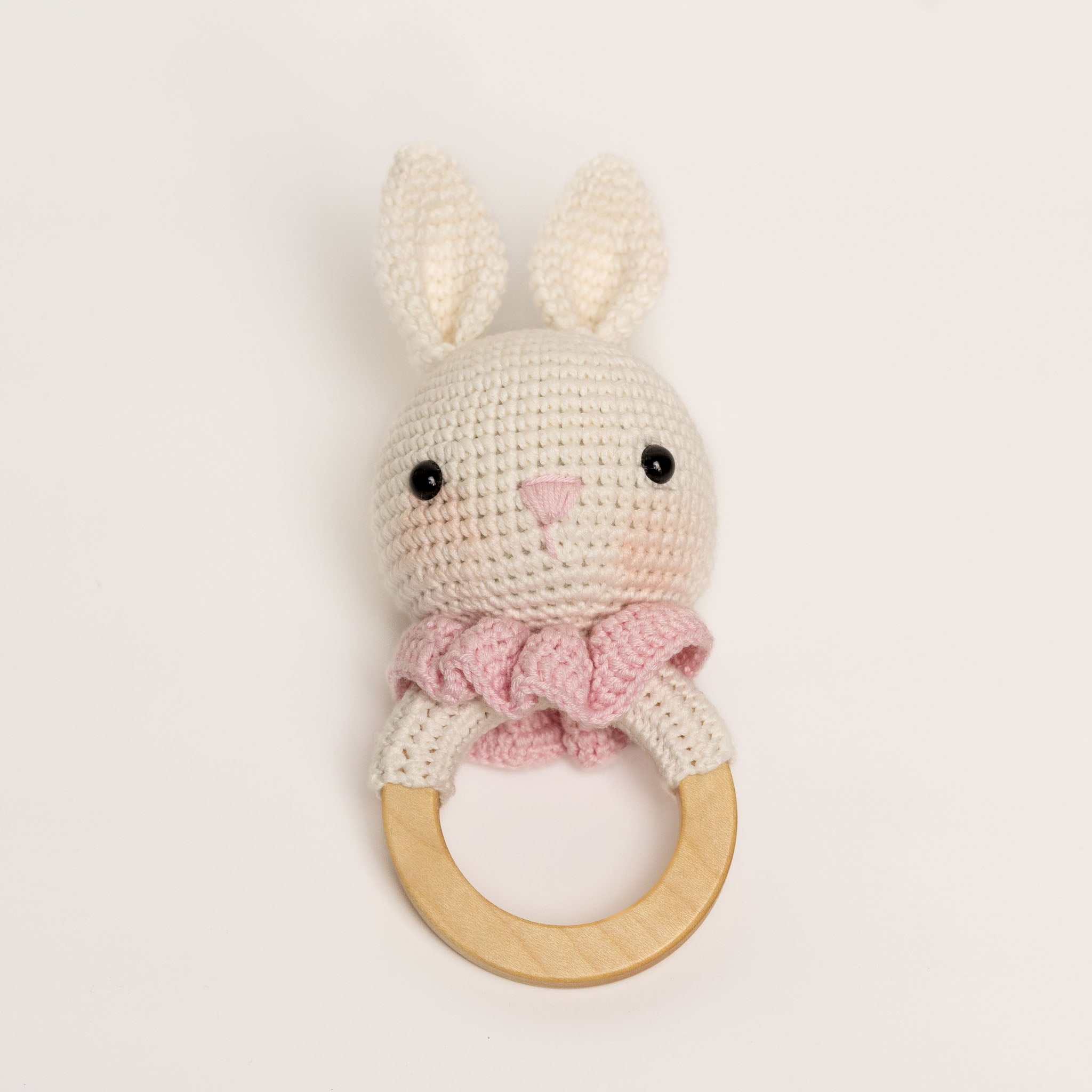 Crochet Rabbit Rattle - Pink