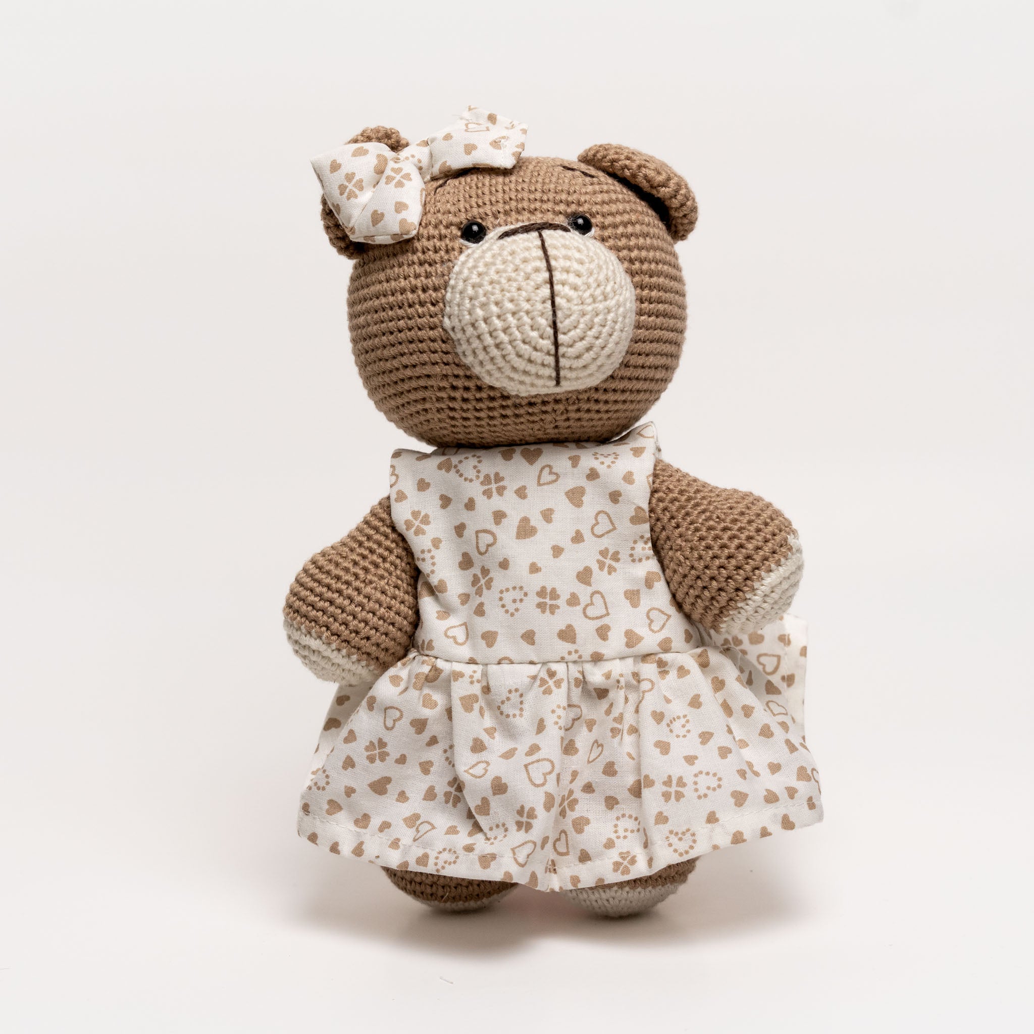 Crochet Teddy Tuffy with Hairbow