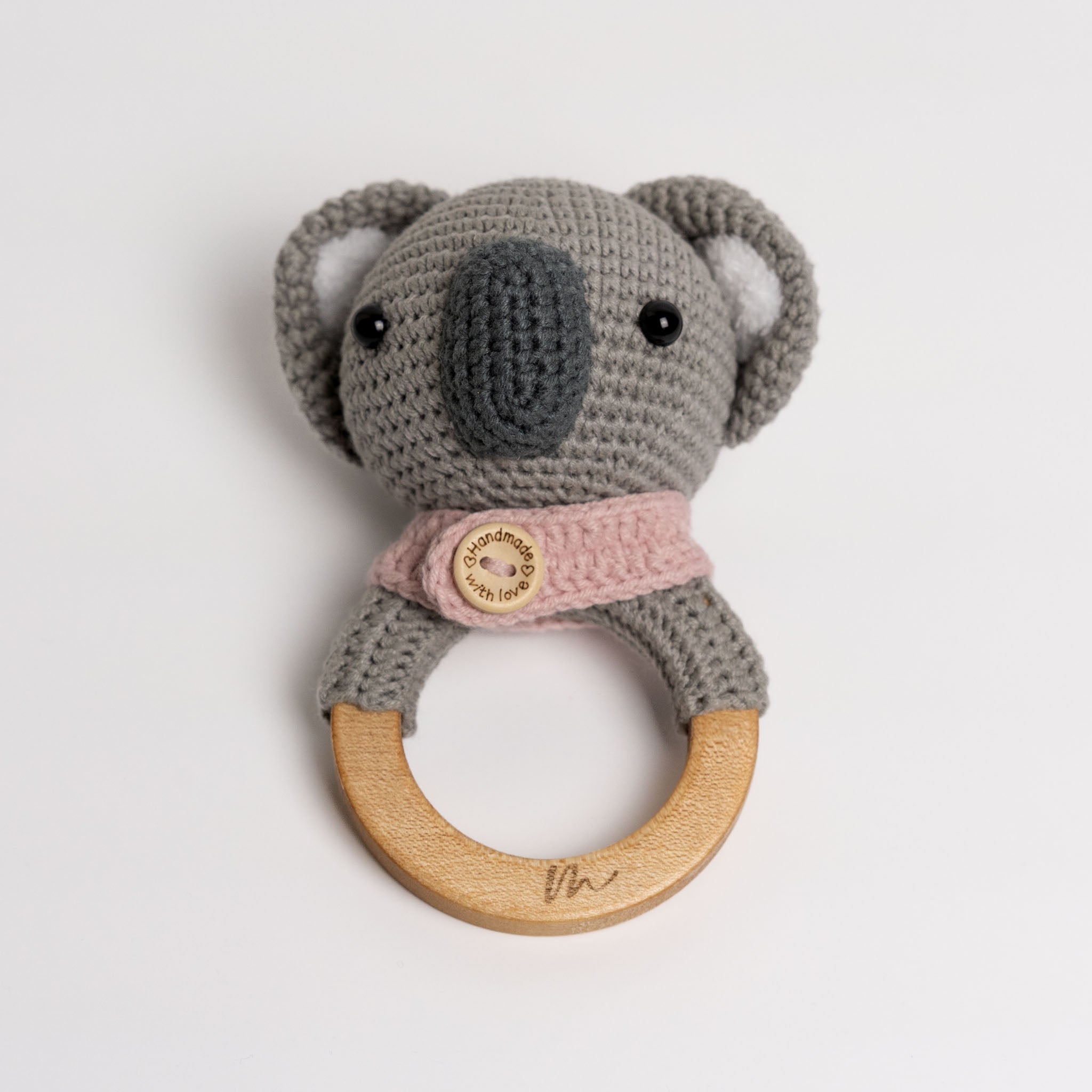 Crochet Koala Rattle - Pink