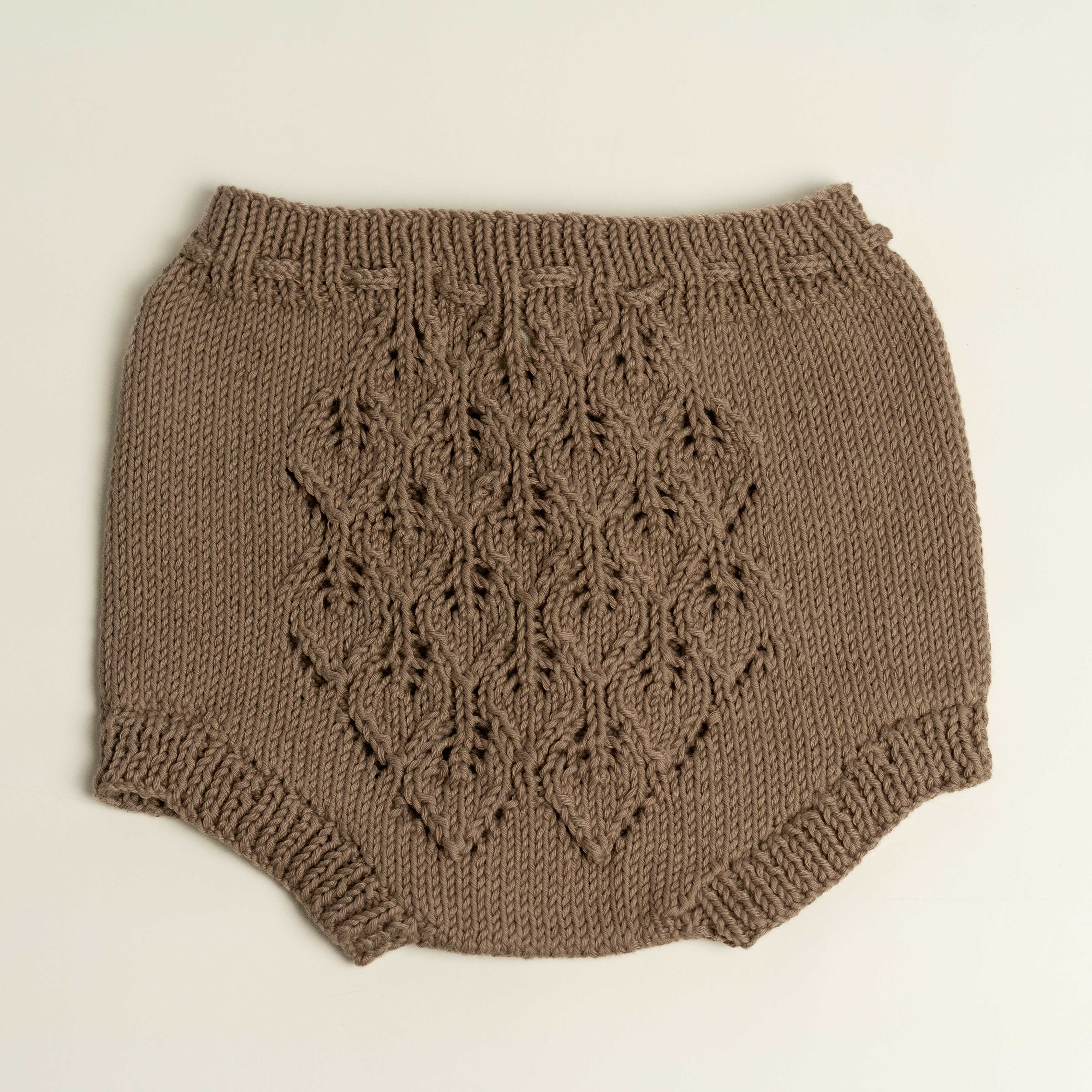 Knit Shorts-Dark Beige
