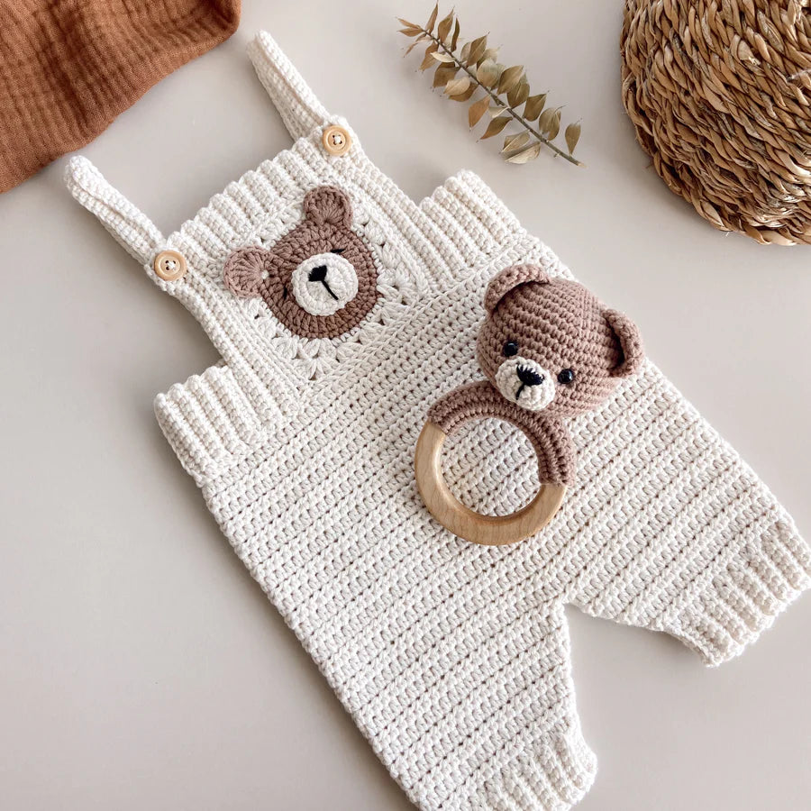 Knit Teddy Jumpsuit - Natural