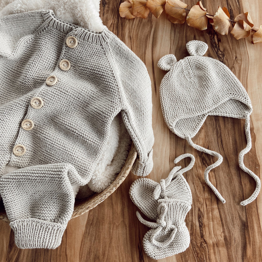 Knit Jumpsuit Set - Gray