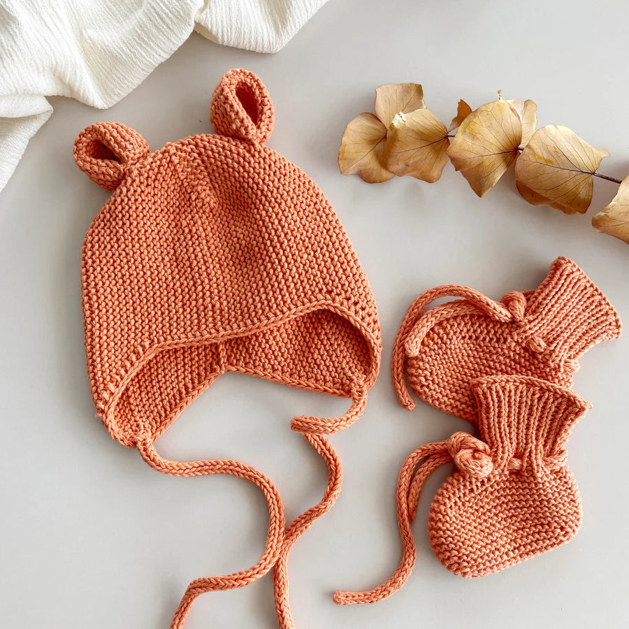 Knit Hooded Jumpsuit - Orange