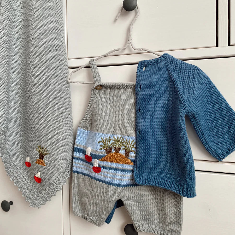 KNIT CARDIGAN - BLUE