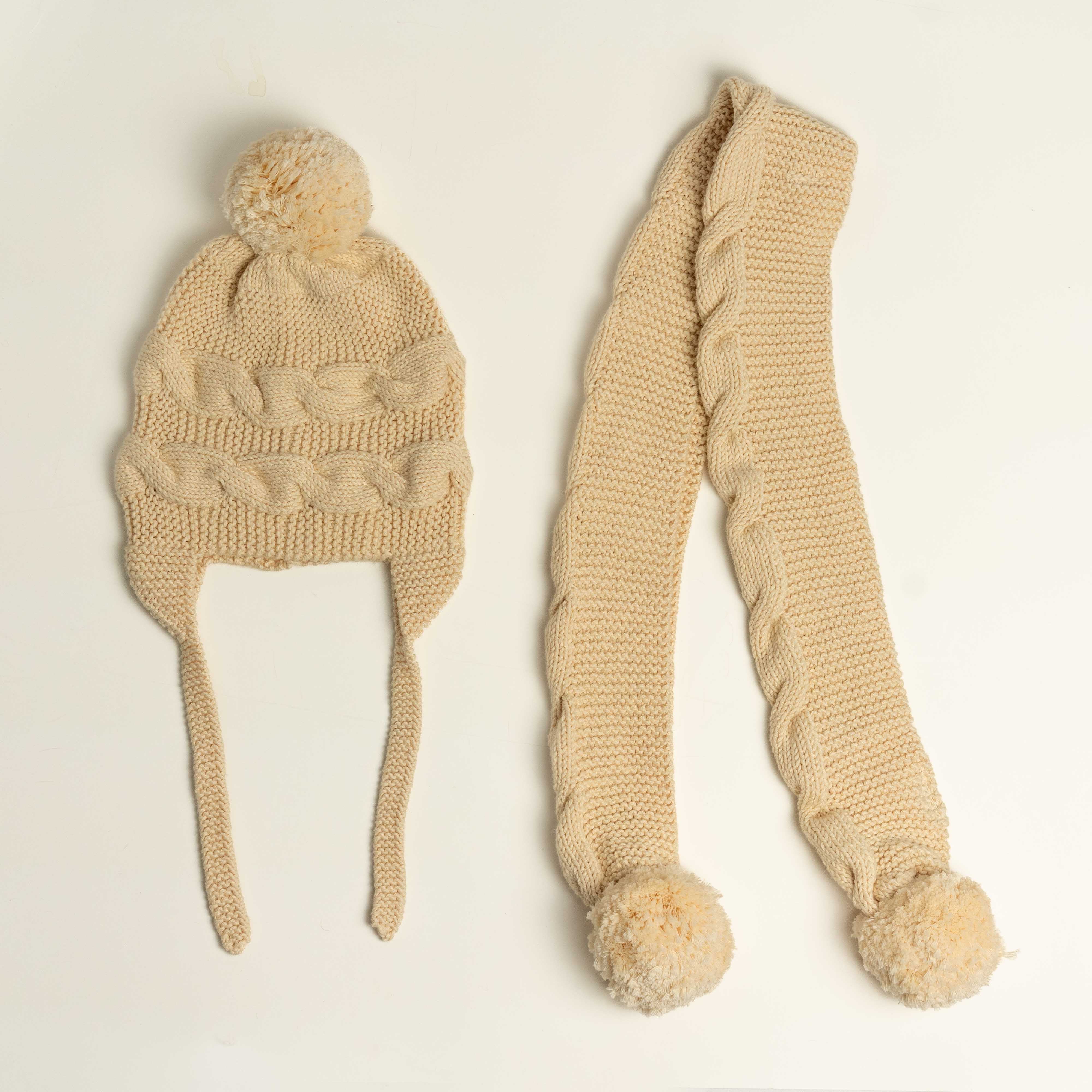 Knit Scarf-Natural