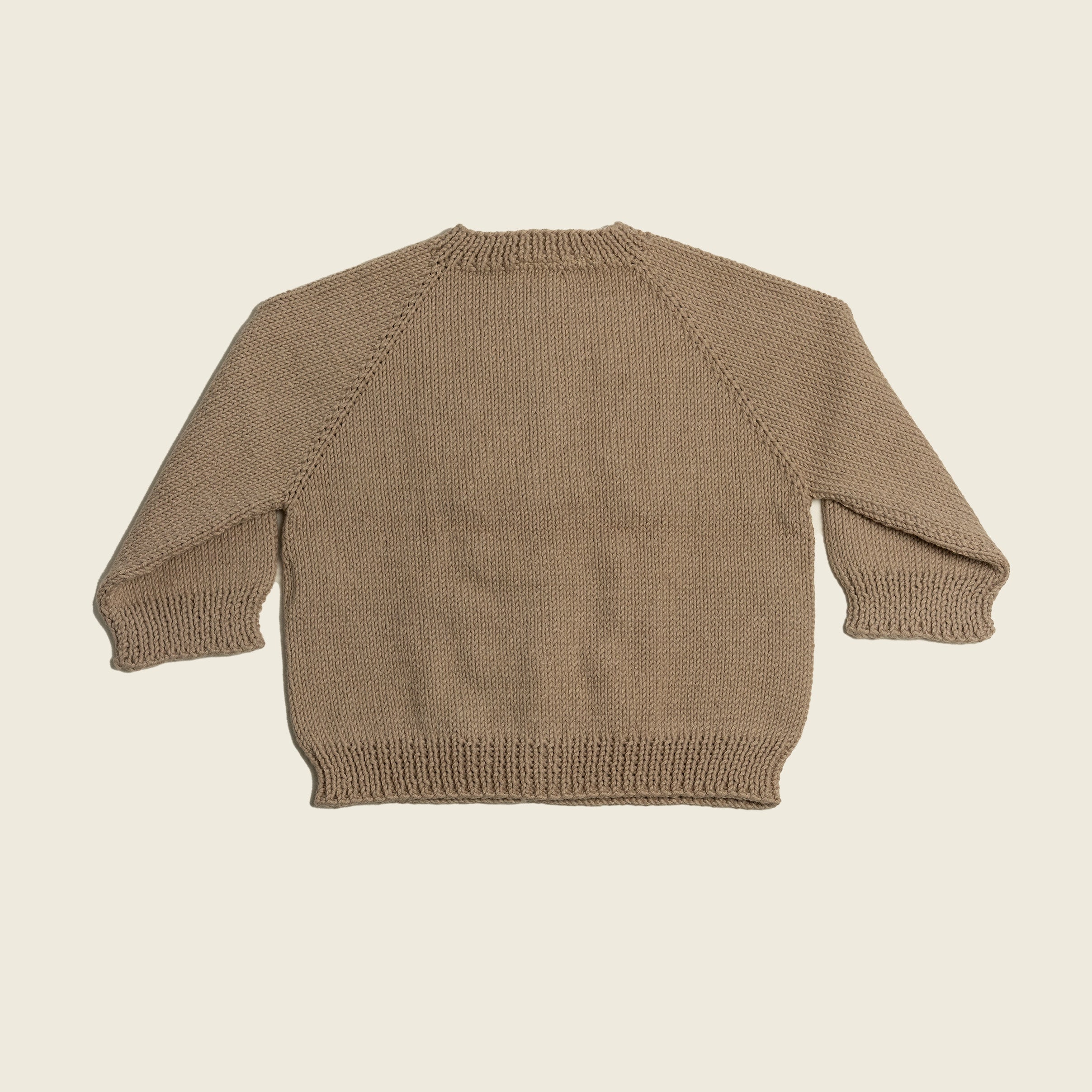 Knit Embroidered Cardigan-Sand Beige