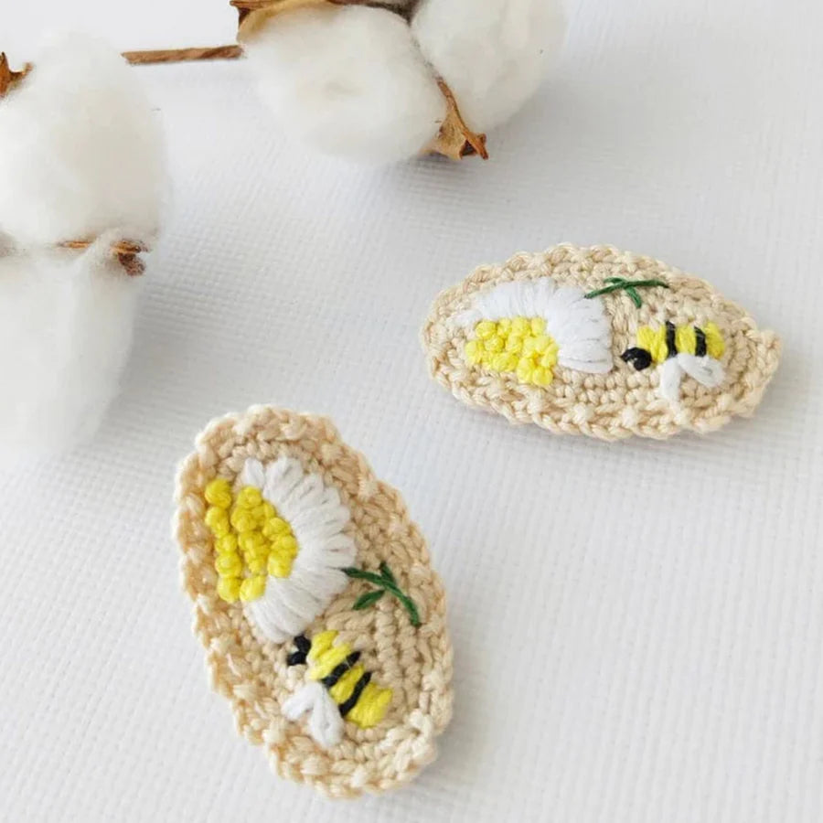 Knit Bee Hairclips - Two Pieces