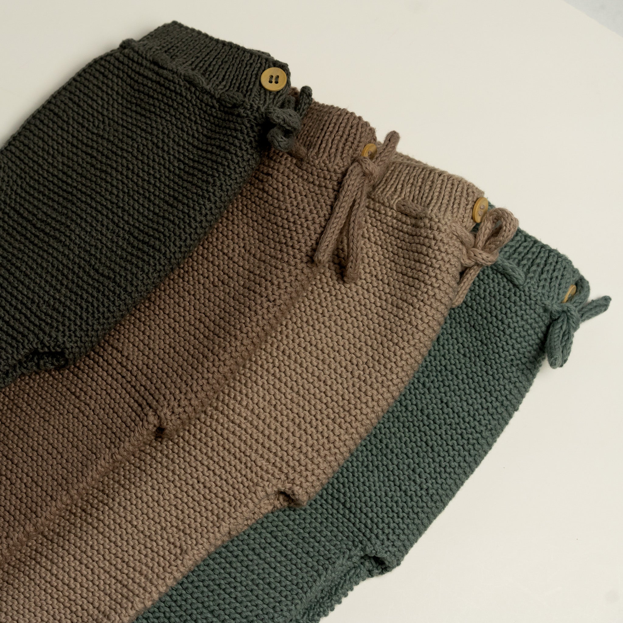 Knit Pants-Dark Beige