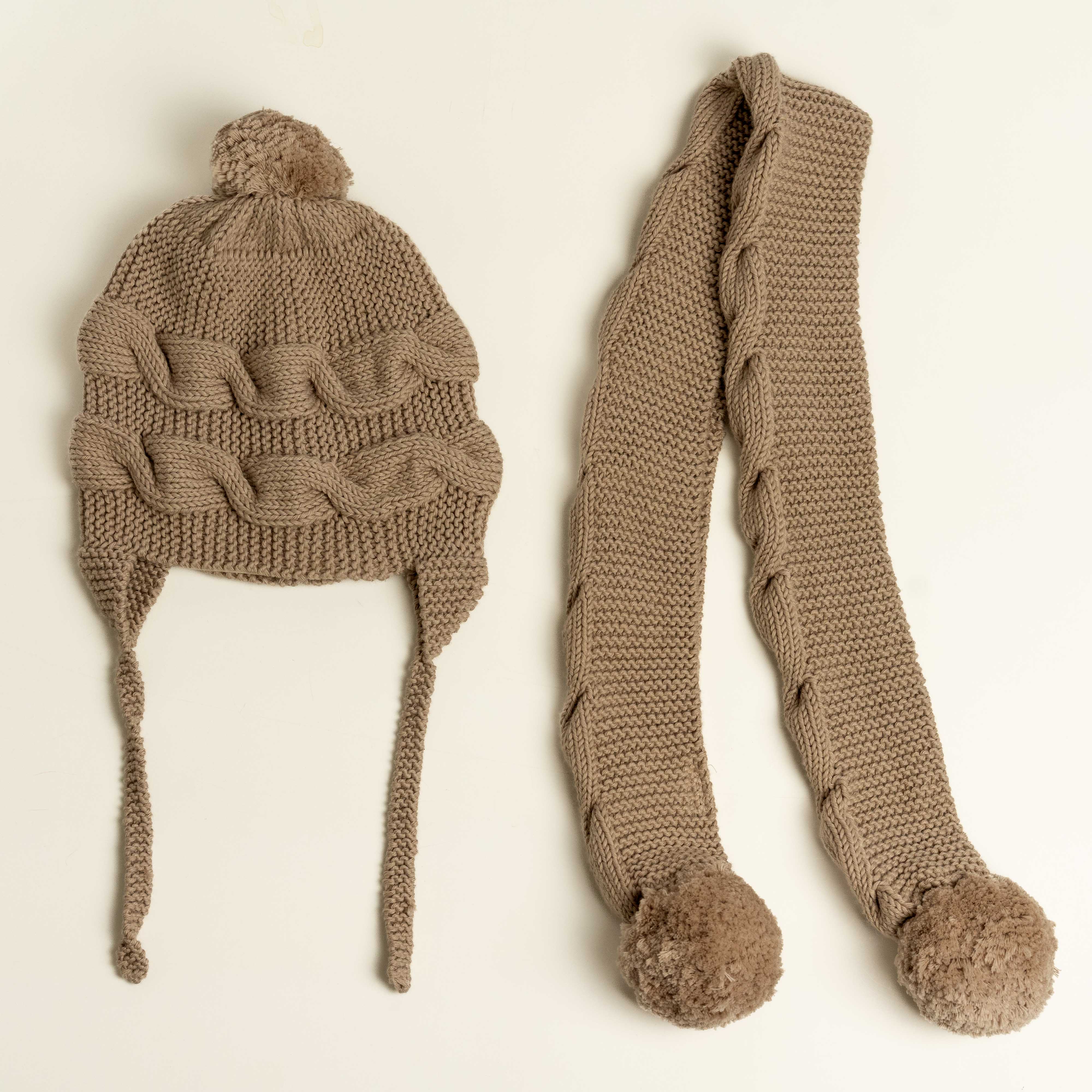 Knit Scarf-Sand Beige