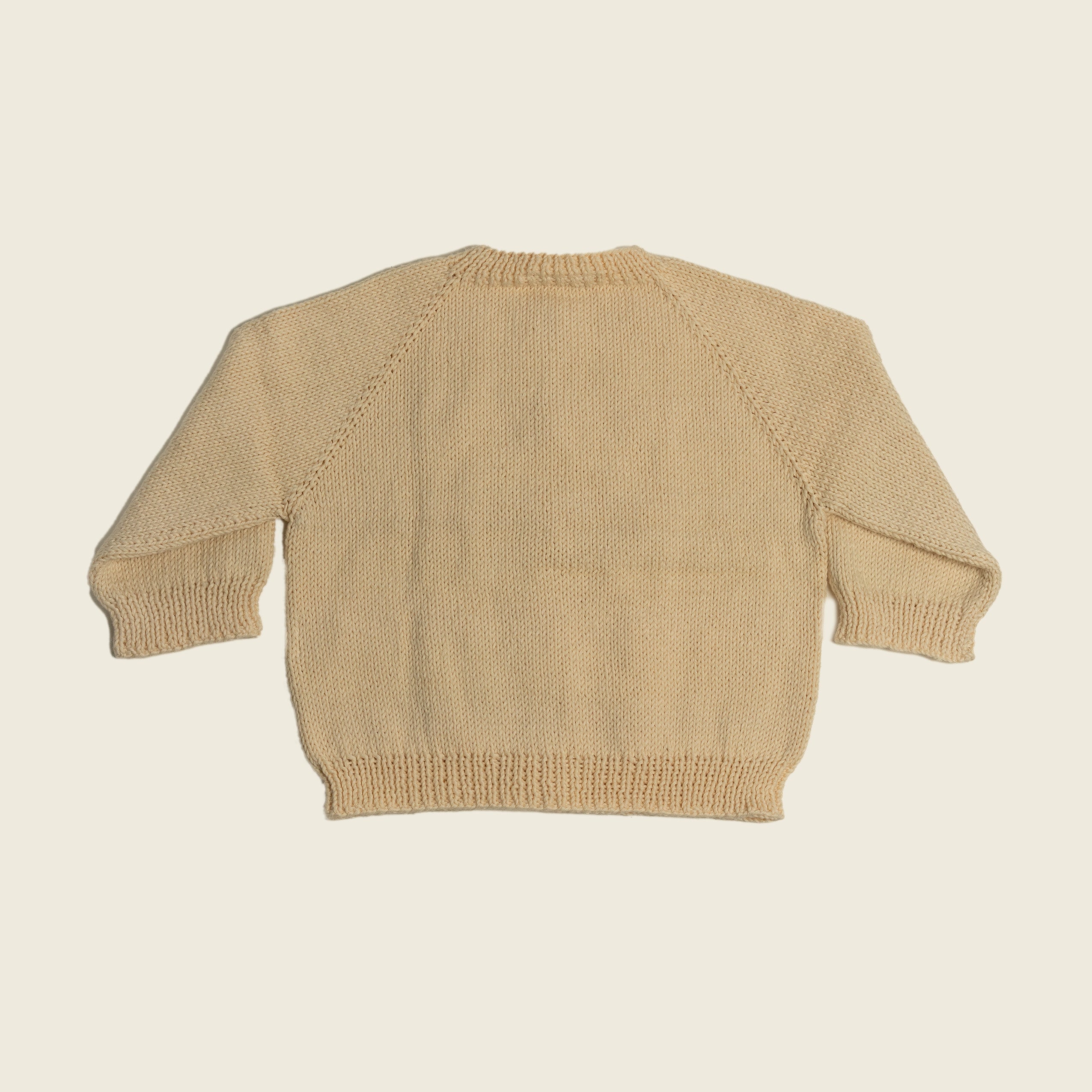 Knit Embroidered Cardigan-Natural