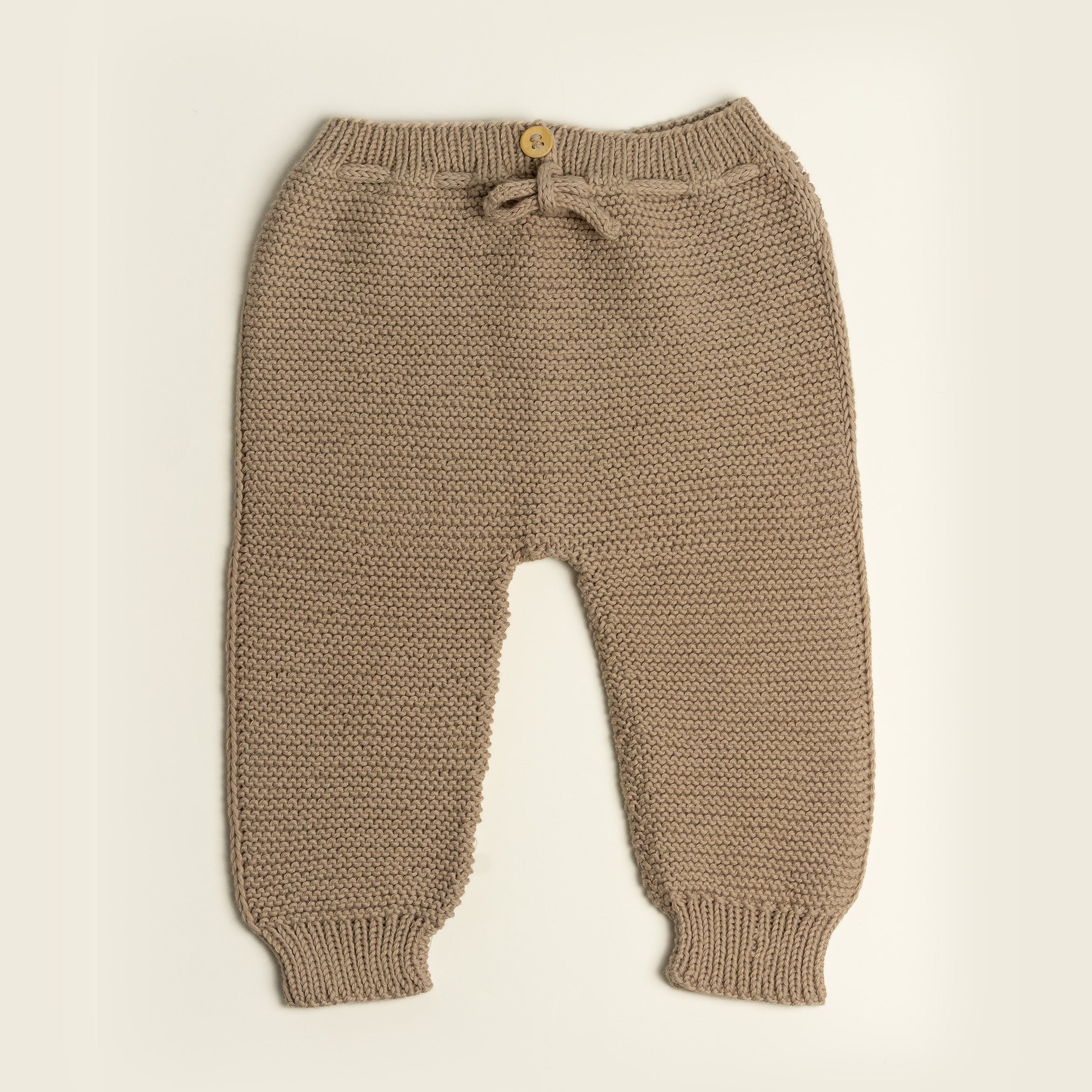 Knit Pants-Sand Beige