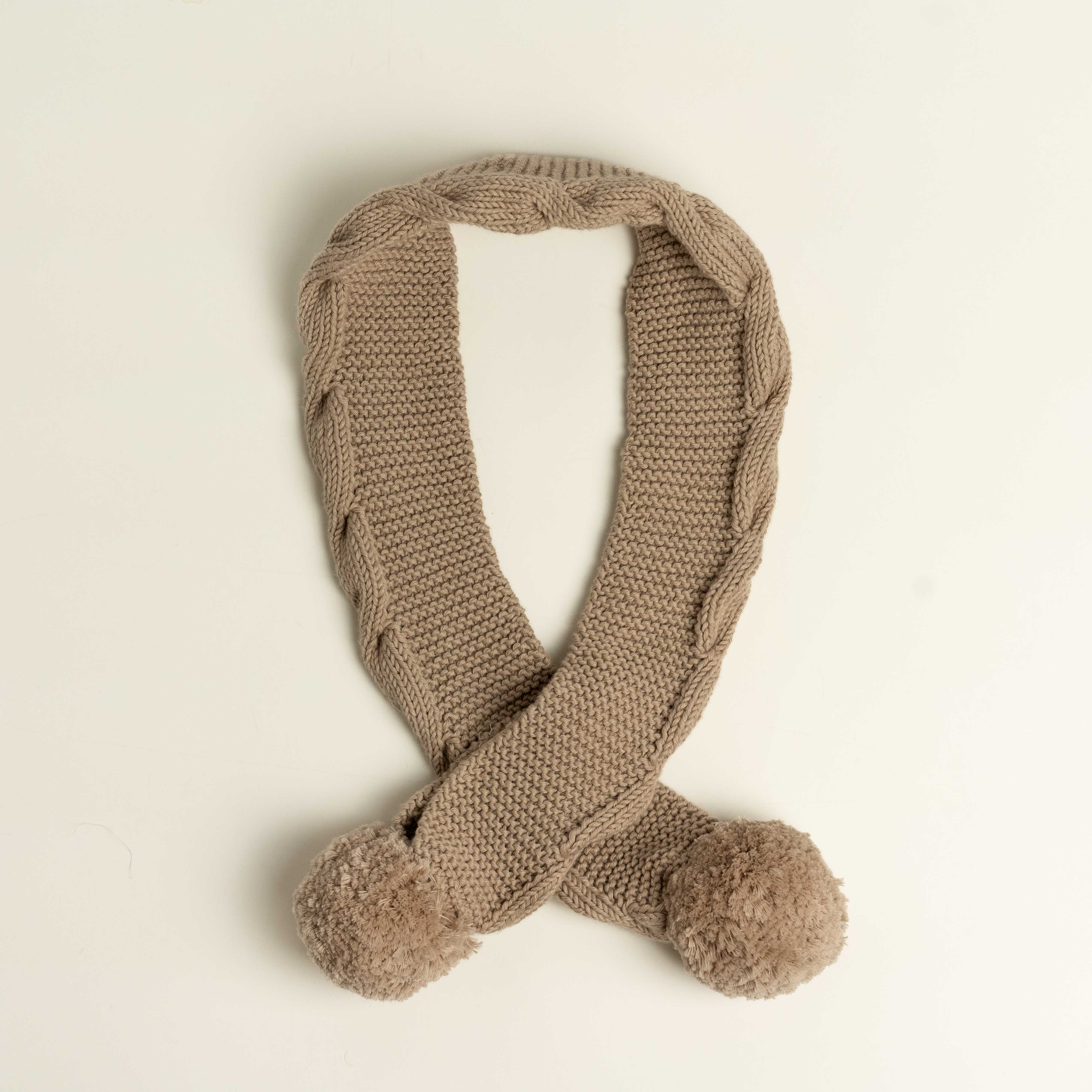 Knit Scarf-Sand Beige