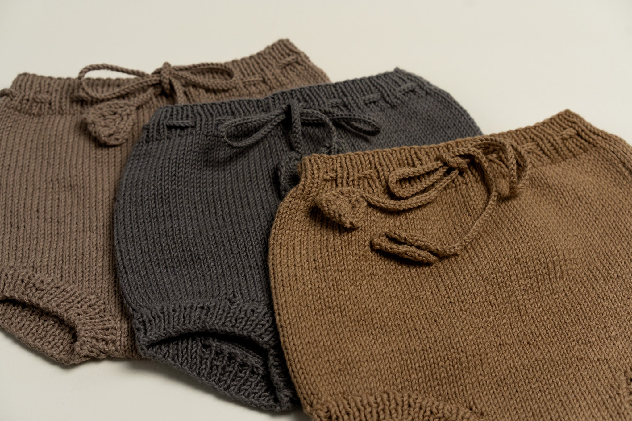 Knit Shorts-Brown