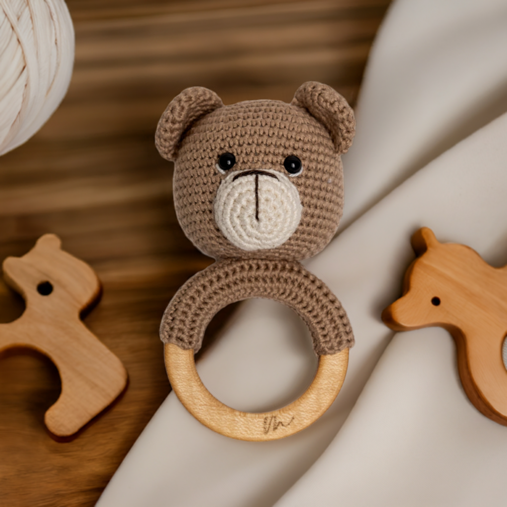 Crochet Teddy Tuffy Rattle