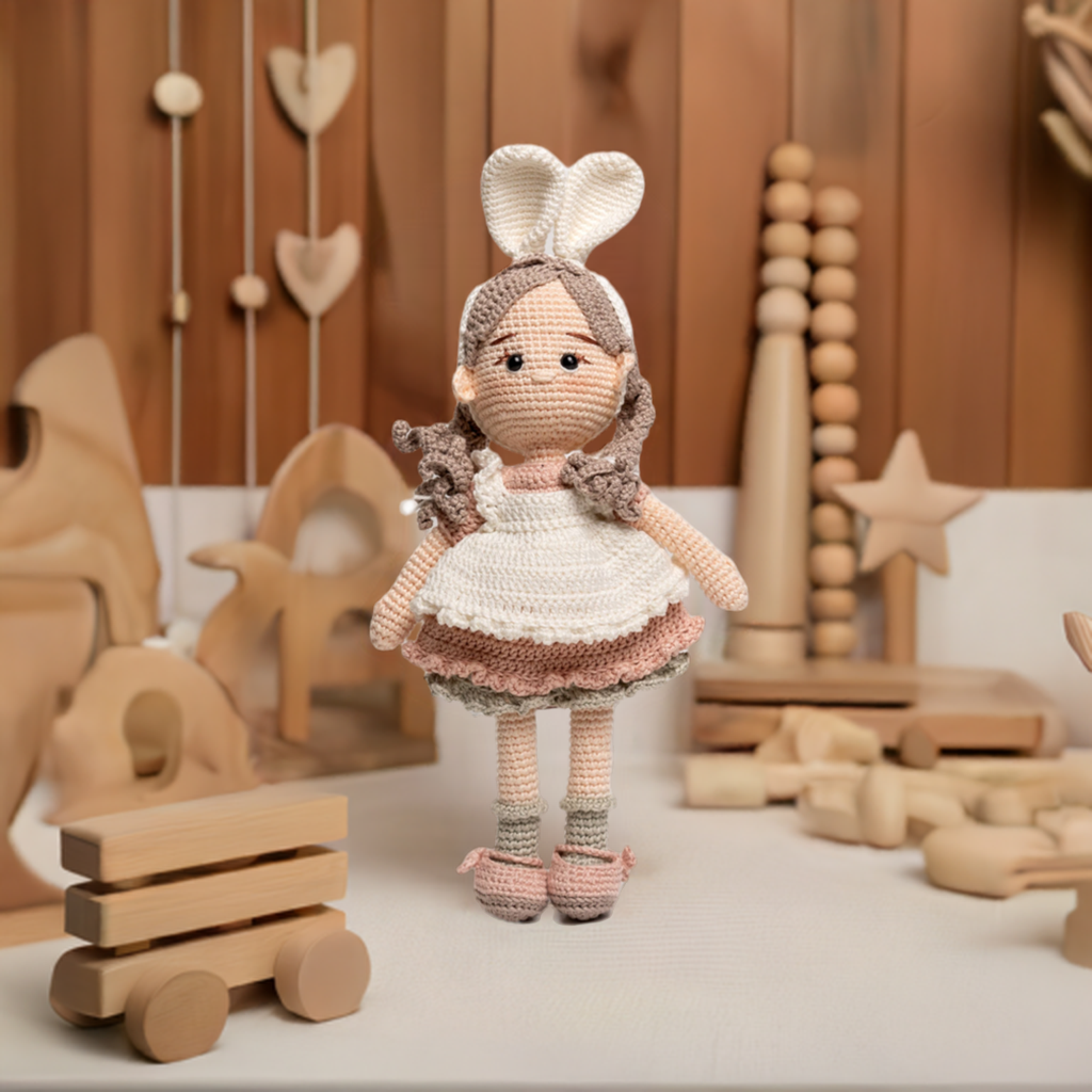 Crochet Baby with Crown Toy
