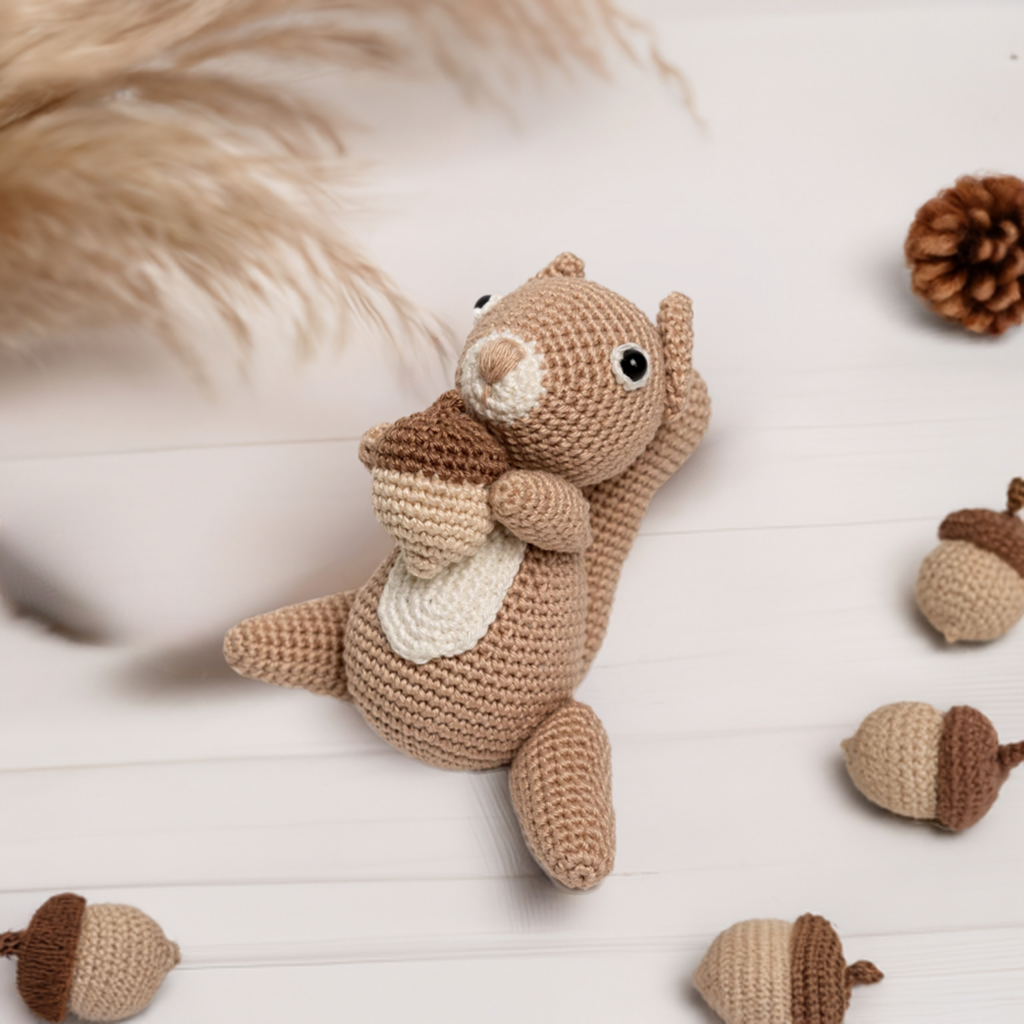 Crochet Squirrel Toy - Main Image