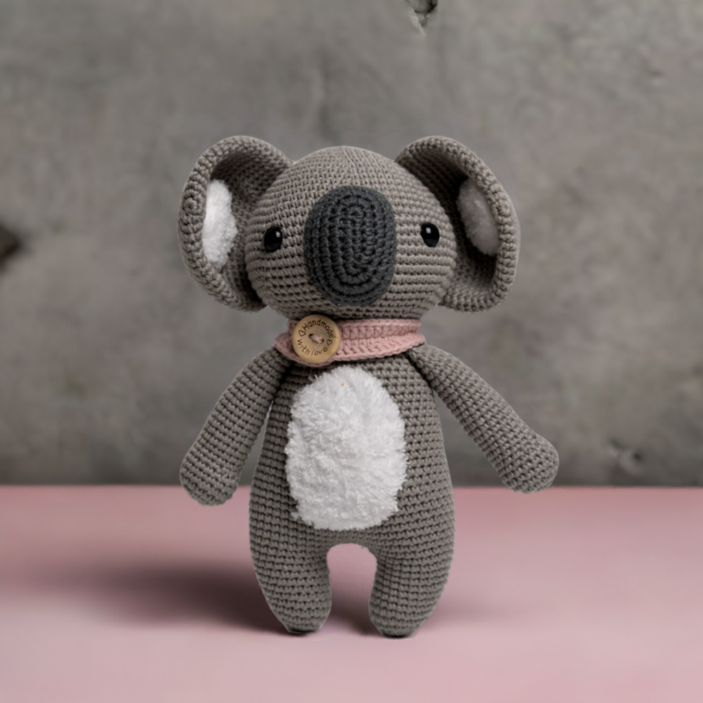 Crochet Koala Toy - Pink
