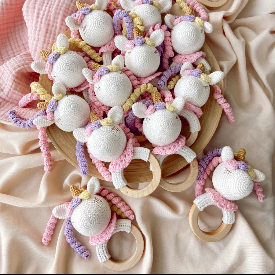 Crochet Unicorn Rattle