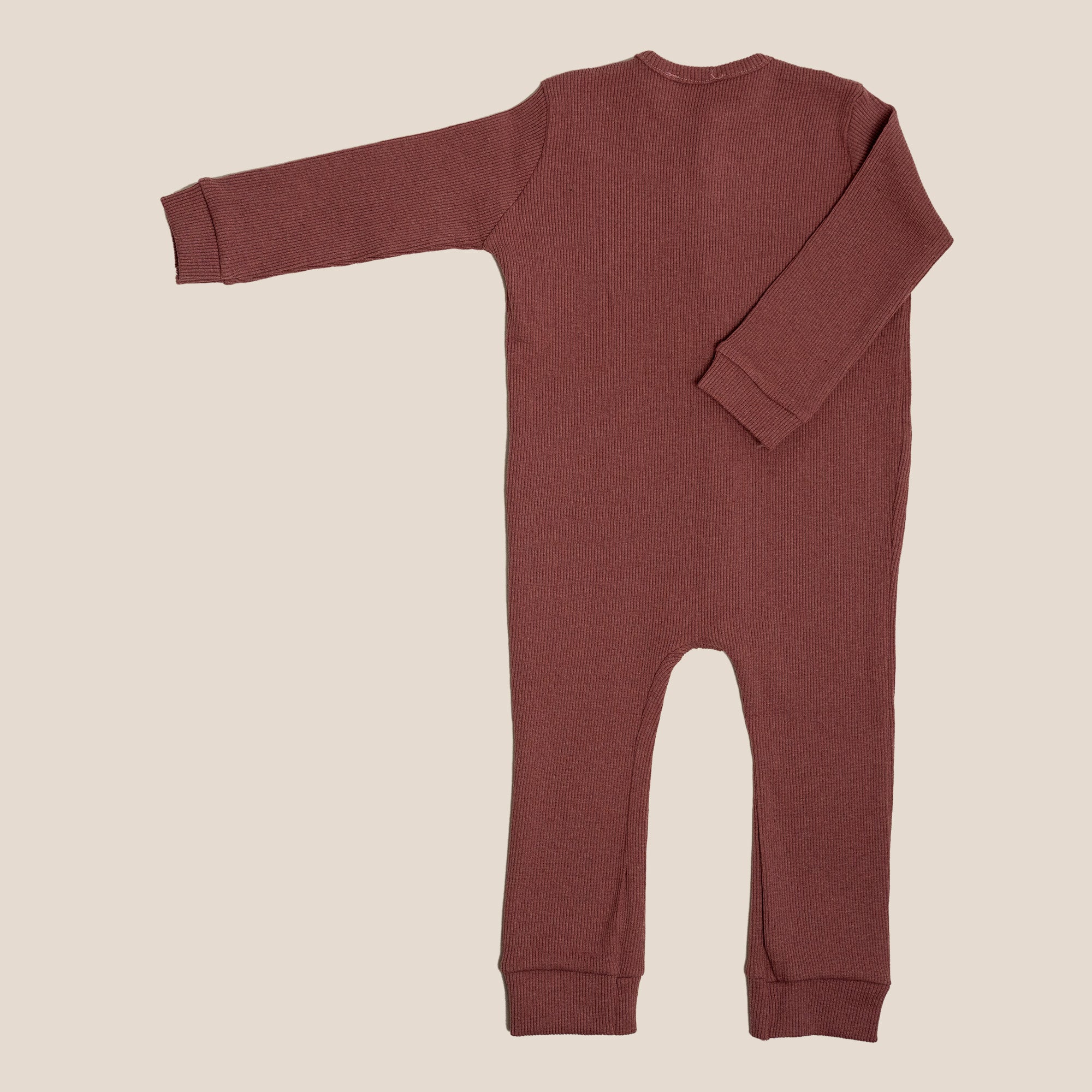 Organic Cotton Front Button Jumpsuit - Rose