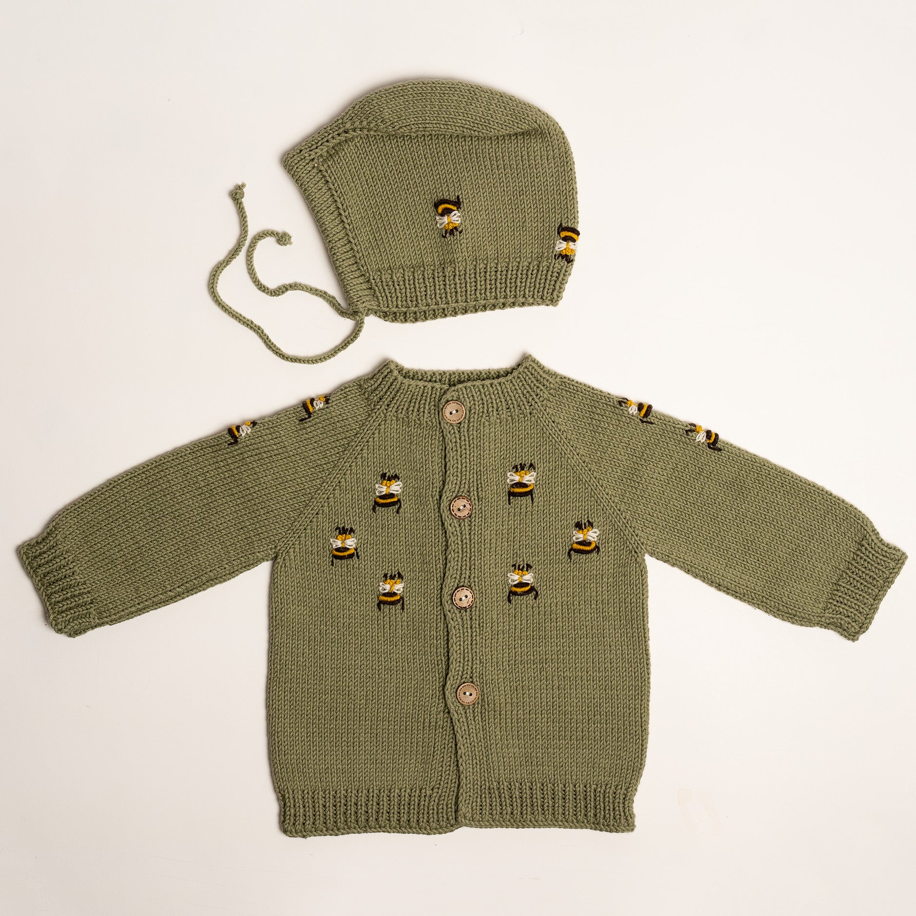 Knit Bee Cardigan - Light Green