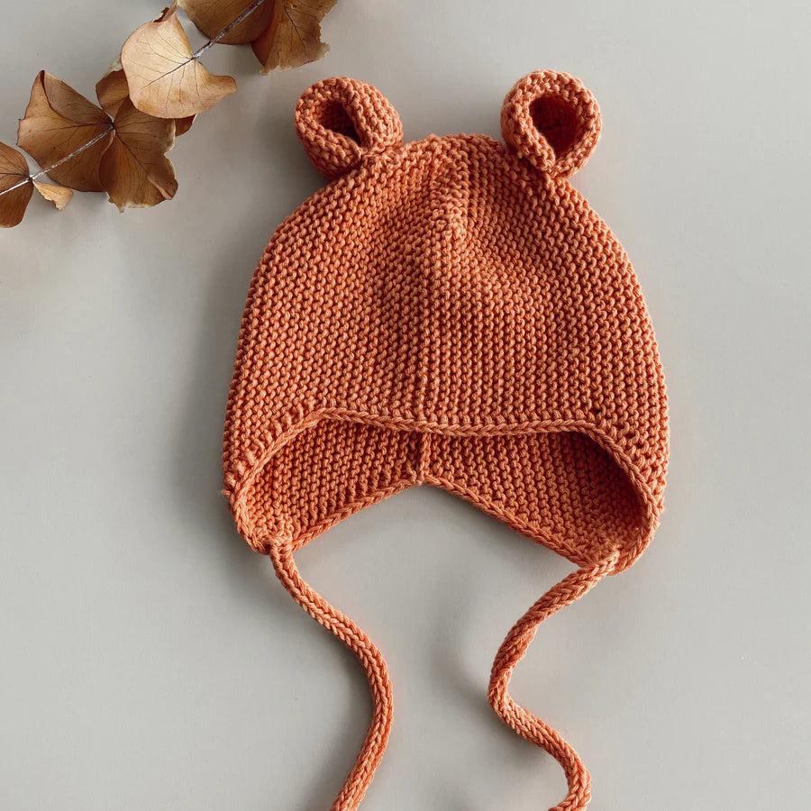 Knit Hooded Jumpsuit - Orange