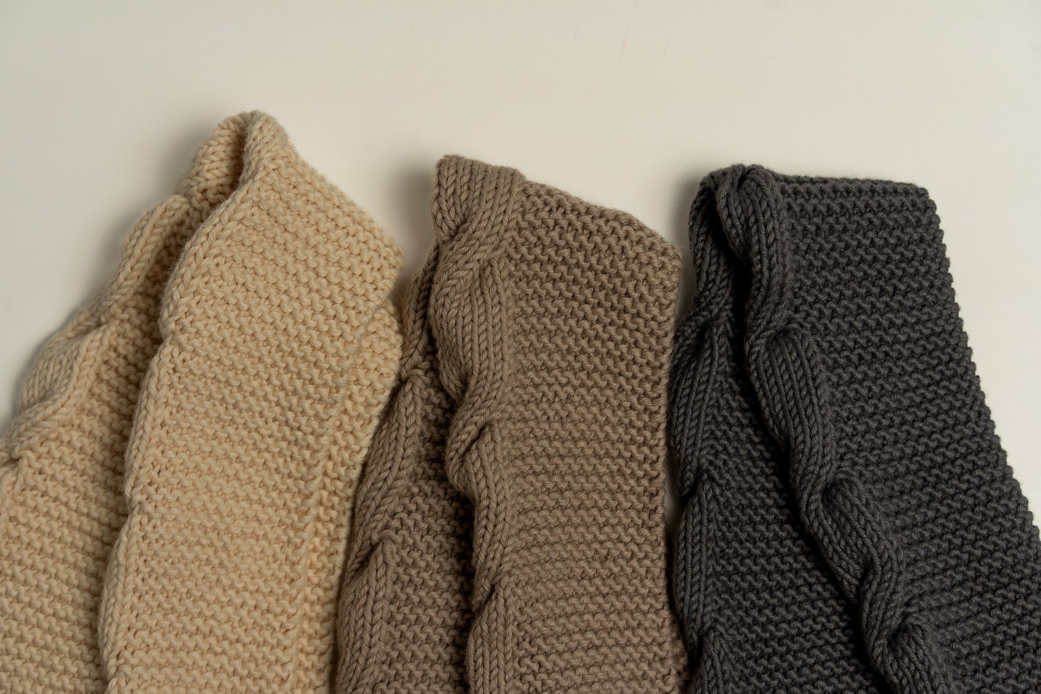 Knit Scarf-Sand Beige