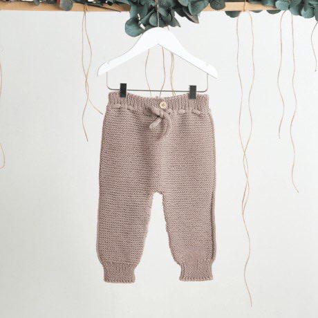 Knit Pants-Sand Beige